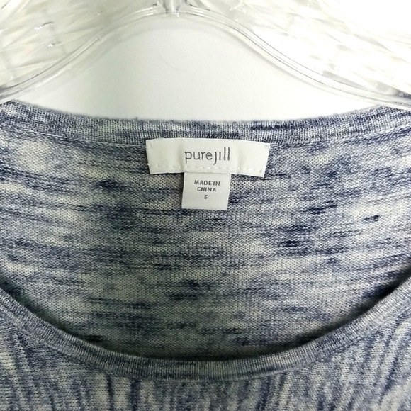 Pure Jill Blue Tunic Length Sweater Size S EUC - Picture 3 of 6